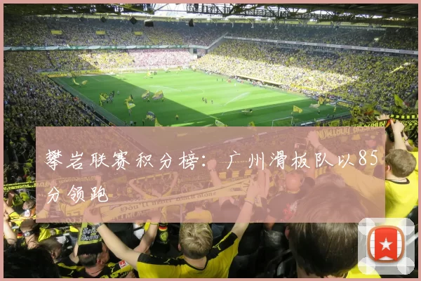 攀岩联赛积分榜：广州滑板队以85分领跑